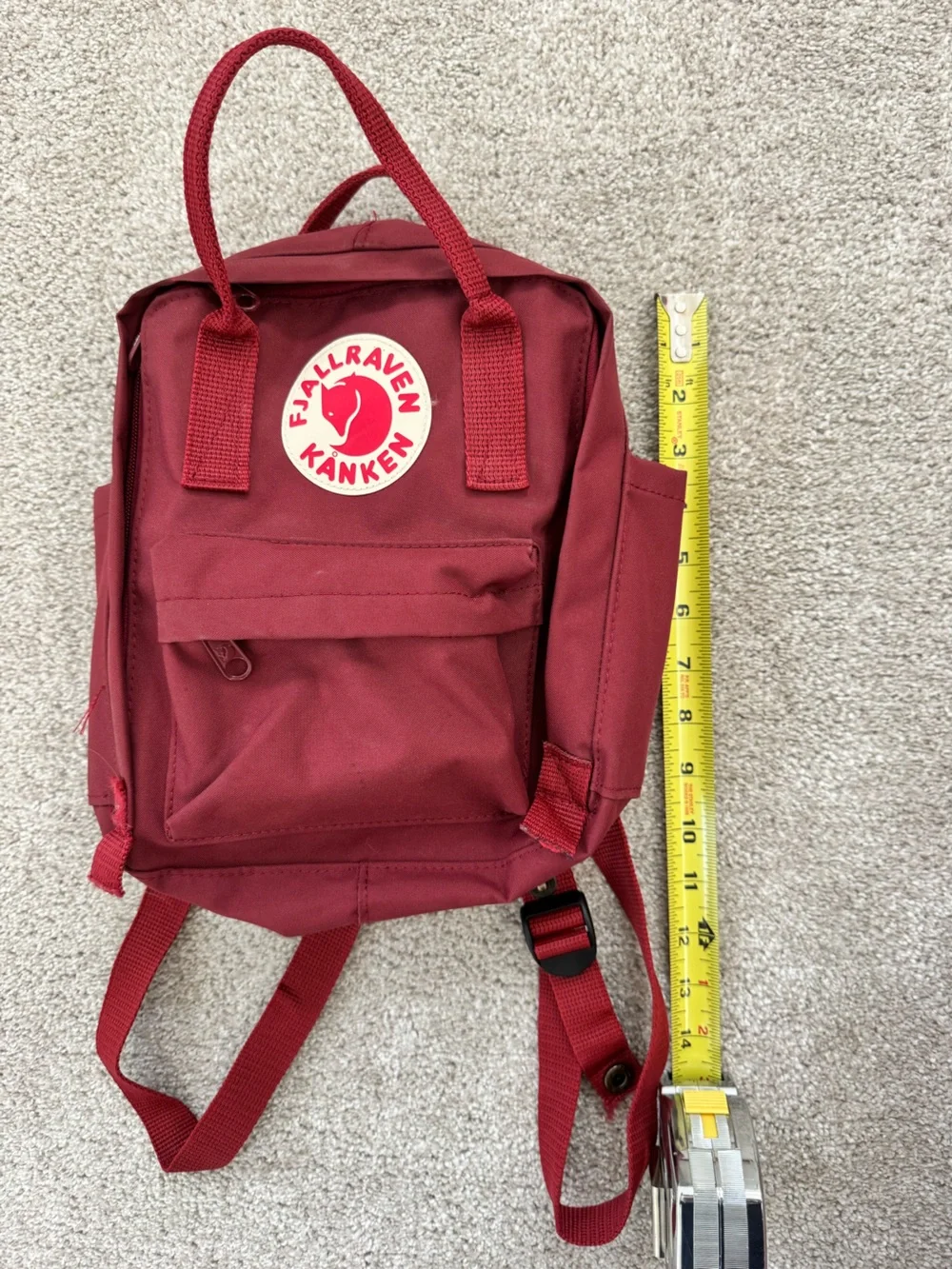 Fjallraven Kånken Small Backpack in Dark Ox Red Whimsigoth Neutral Travel School